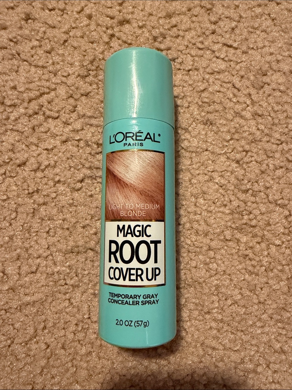 L'Oreal Magic Root Cover Up - Teal Bottle with Blonde Label